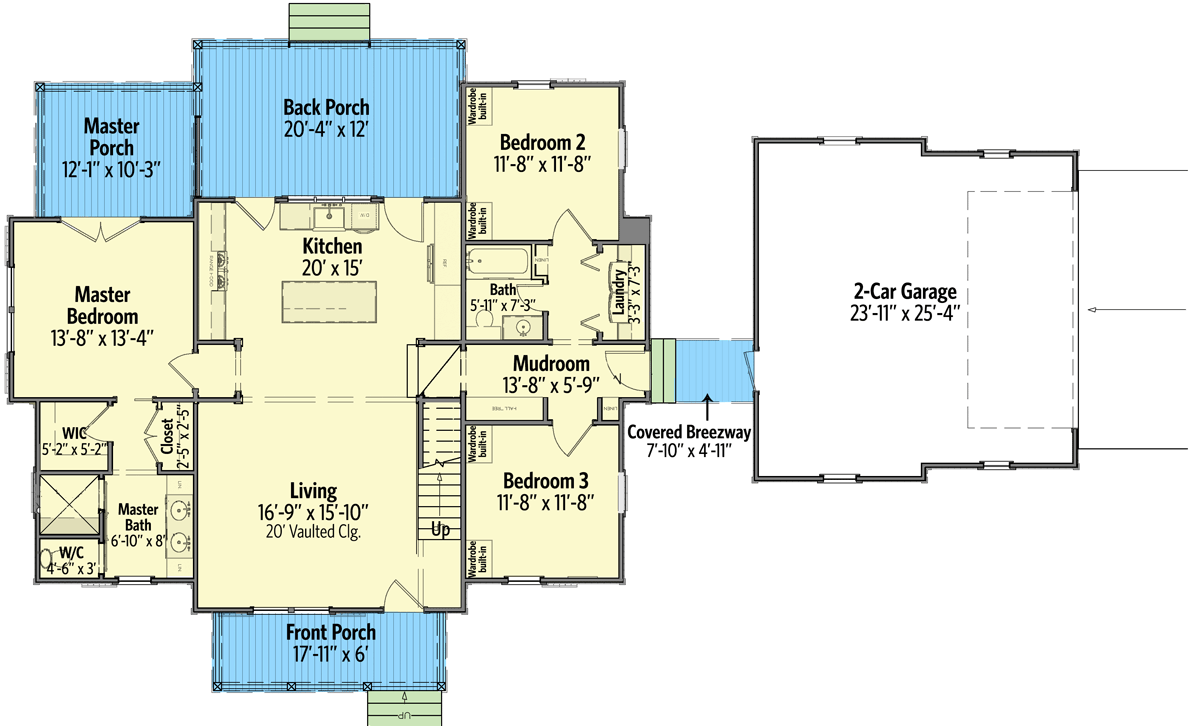 house plans with breezeway to garage