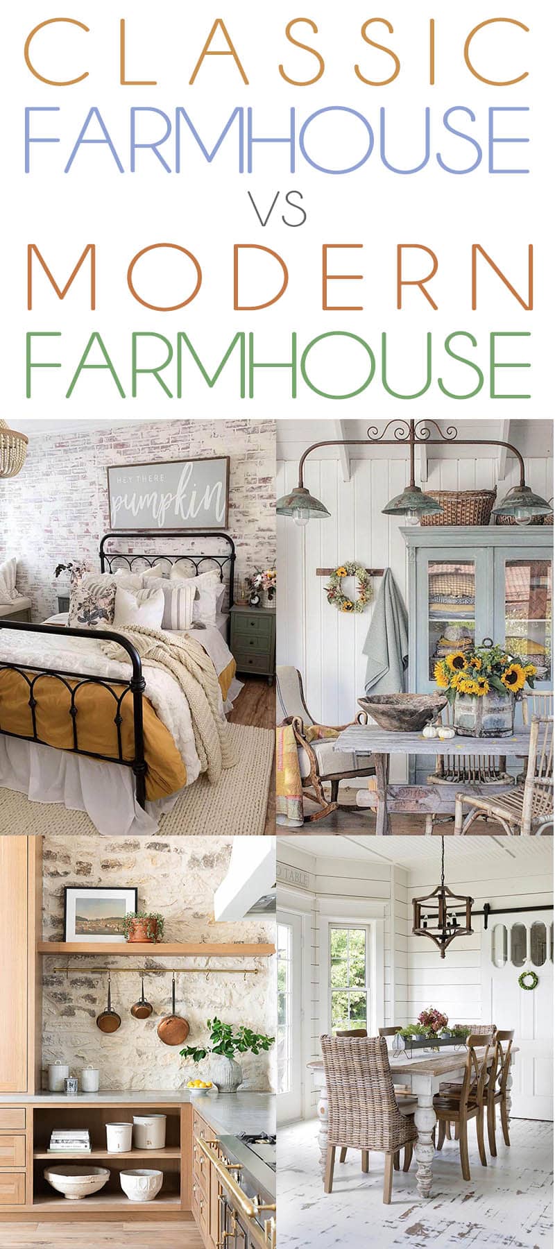 what is the difference between modern farmhouse and rustic farmhouse