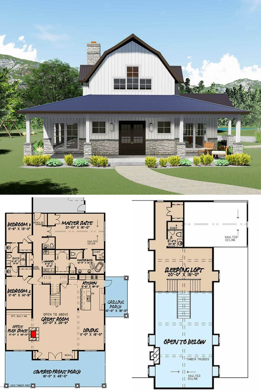 barn house plans with loft