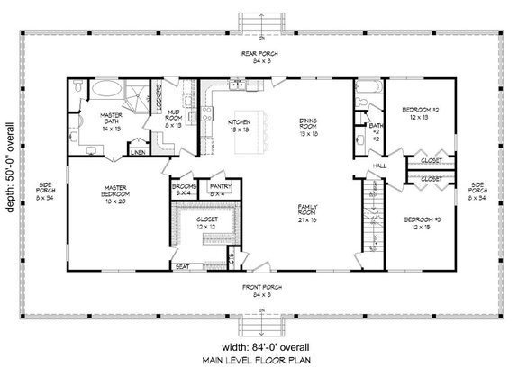 barn house plans one story