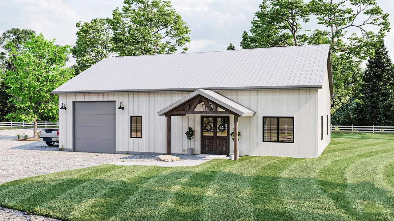 2 bedroom pole barn house