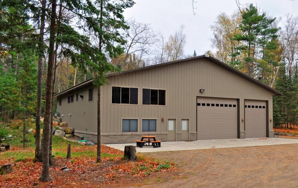 pole barn house with garage