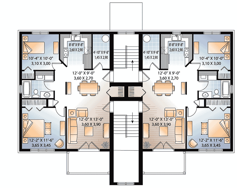 modern multi family house plans