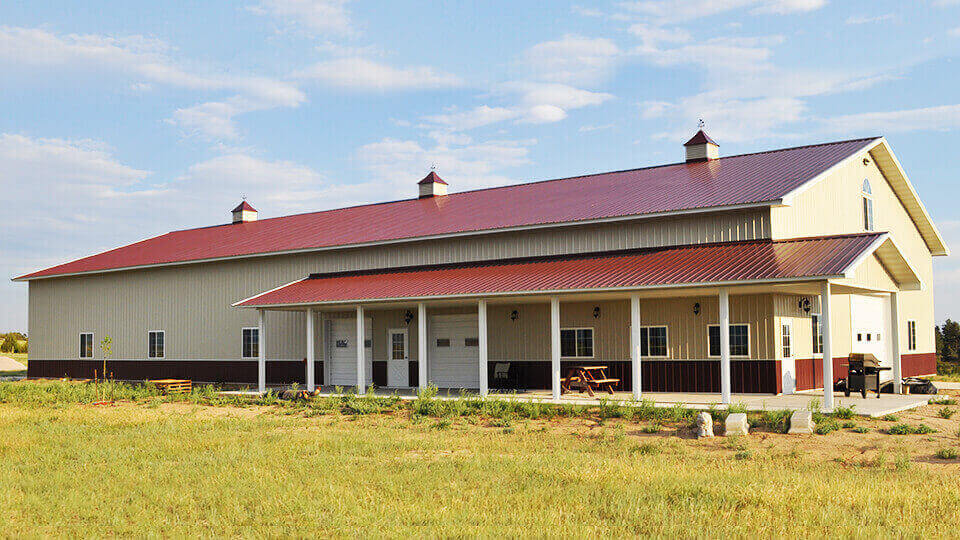 steel building converted to house